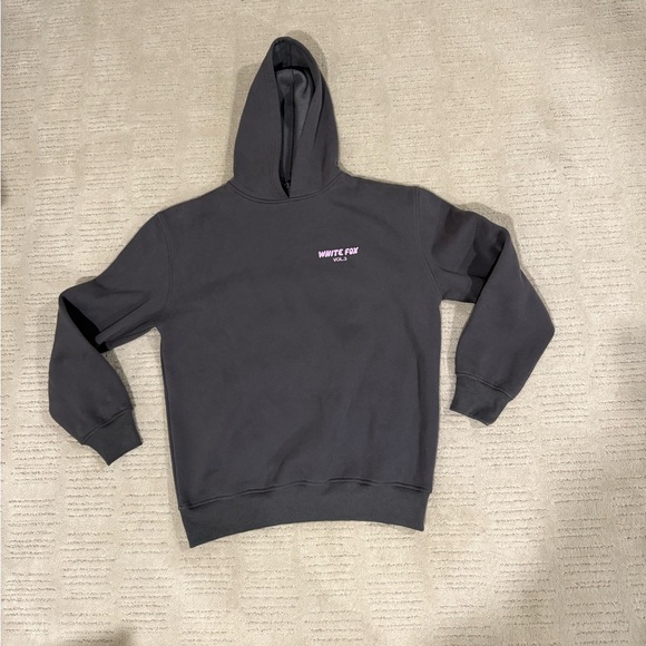 White Fox Boutique Vol. 3 Gray Hoodie and sweatpants with Pink Logo - Picture 4 of 7